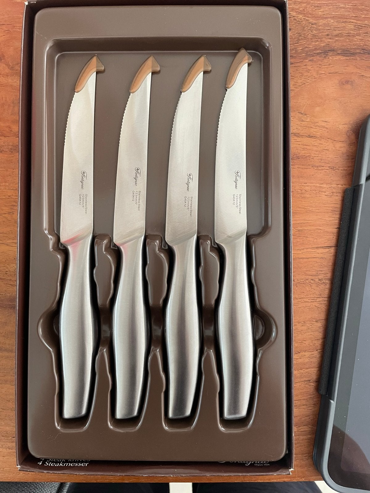 Fontignac Steakmessen Set - 4 Stuks, Los bestek, Nieuw, Rvs of Chroom, Overige merken