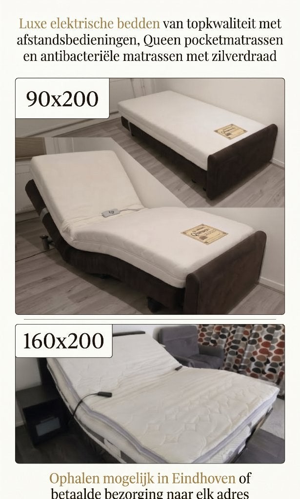 Luxe bedden te koop 90x200 en 160x200, Ophalen, Eenpersoons, Hout, 90 cm