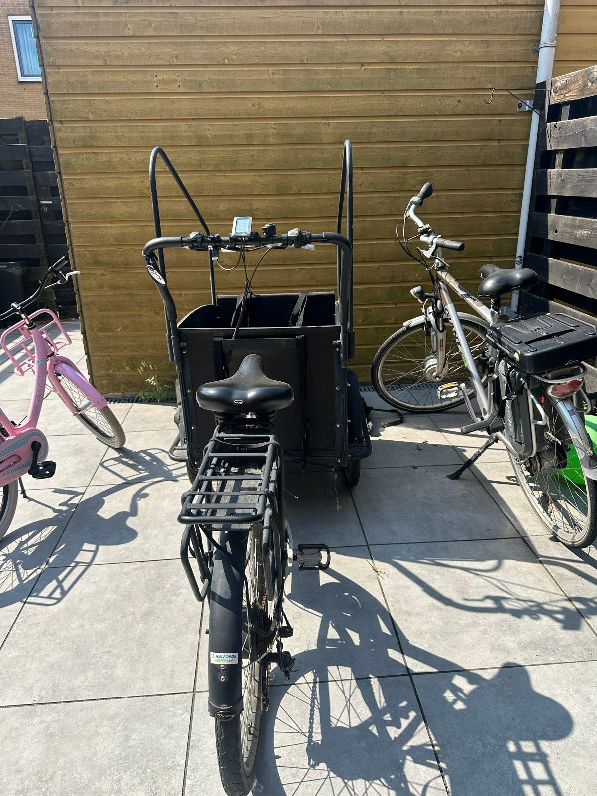 Troy elektrische bakfiets met accu defect, Gebruikt, Elektrisch, 2 kinderen, Schijfrem