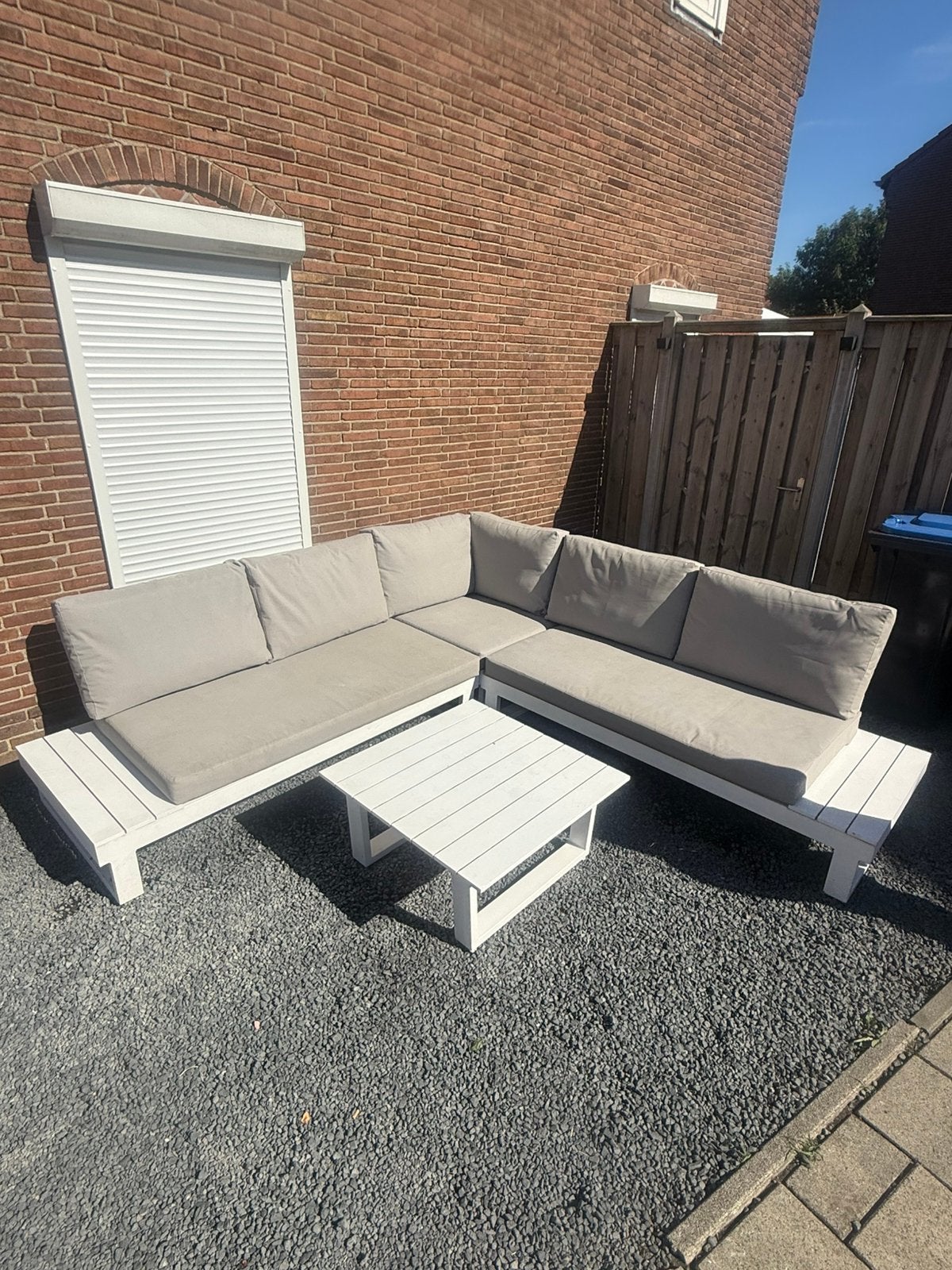 Life ibiza lounge set all weather kussens, Tuin en Terras, Tuinsets en Loungesets, Ophalen, Zo goed als nieuw, Aluminium