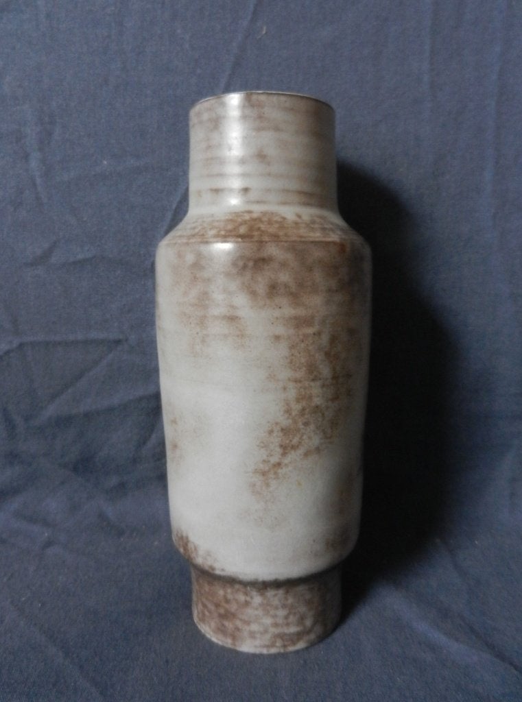 Grijs en bruine vaas Westraven Utrecht model 408b h. 18 cm., Ophalen of Verzenden
