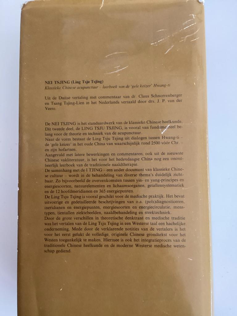 NEI TSJING Ling Tsju Tsjing - Klassieke Chinese Acupunctuur, Ophalen of Verzenden, Gelezen, Gezondheid en Conditie