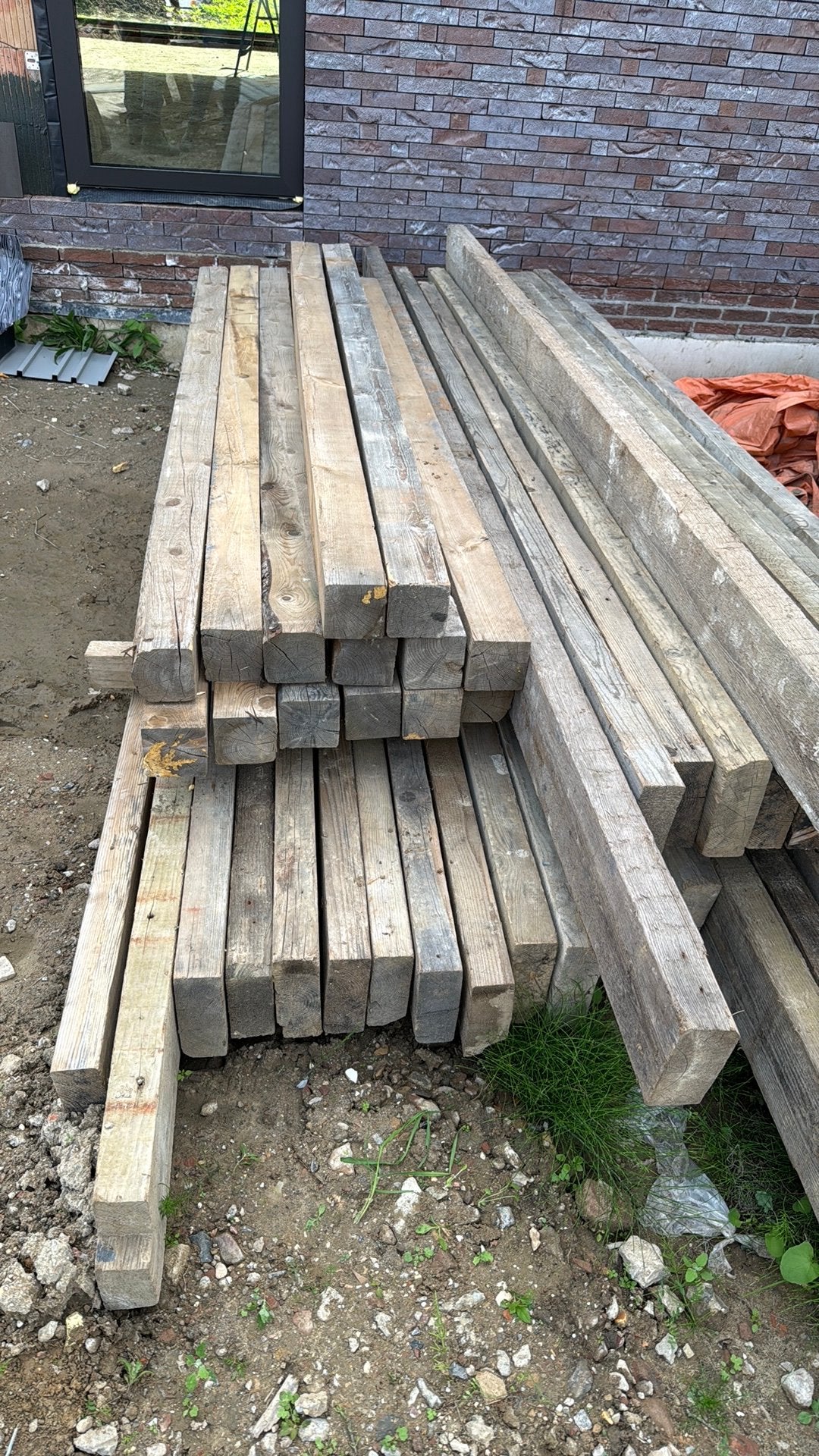Houten balken lengte 300 cm en 350 cm x160 mmx60mm, Ophalen, Gebruikt, Balk, Vuren