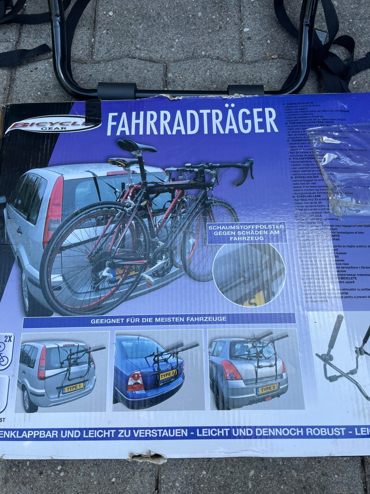 Fietsdrager zonder trekhaak, Ophalen, Zo goed als nieuw, Achterklepdrager