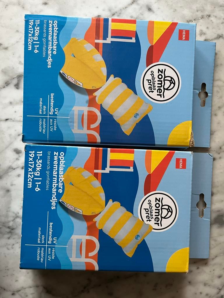 Nieuwe HEMA opblaasbare zwemarmbandjes 11-30kg, Ophalen, Nieuw