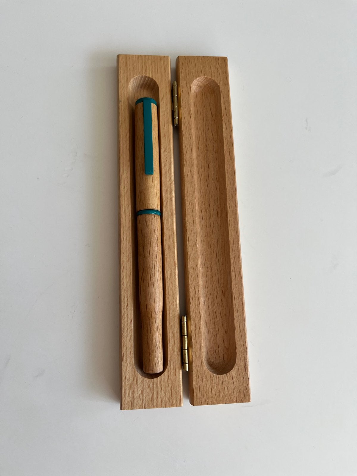 Houten vulpen met houten bewaardoos, Ophalen of Verzenden, Zo goed als nieuw