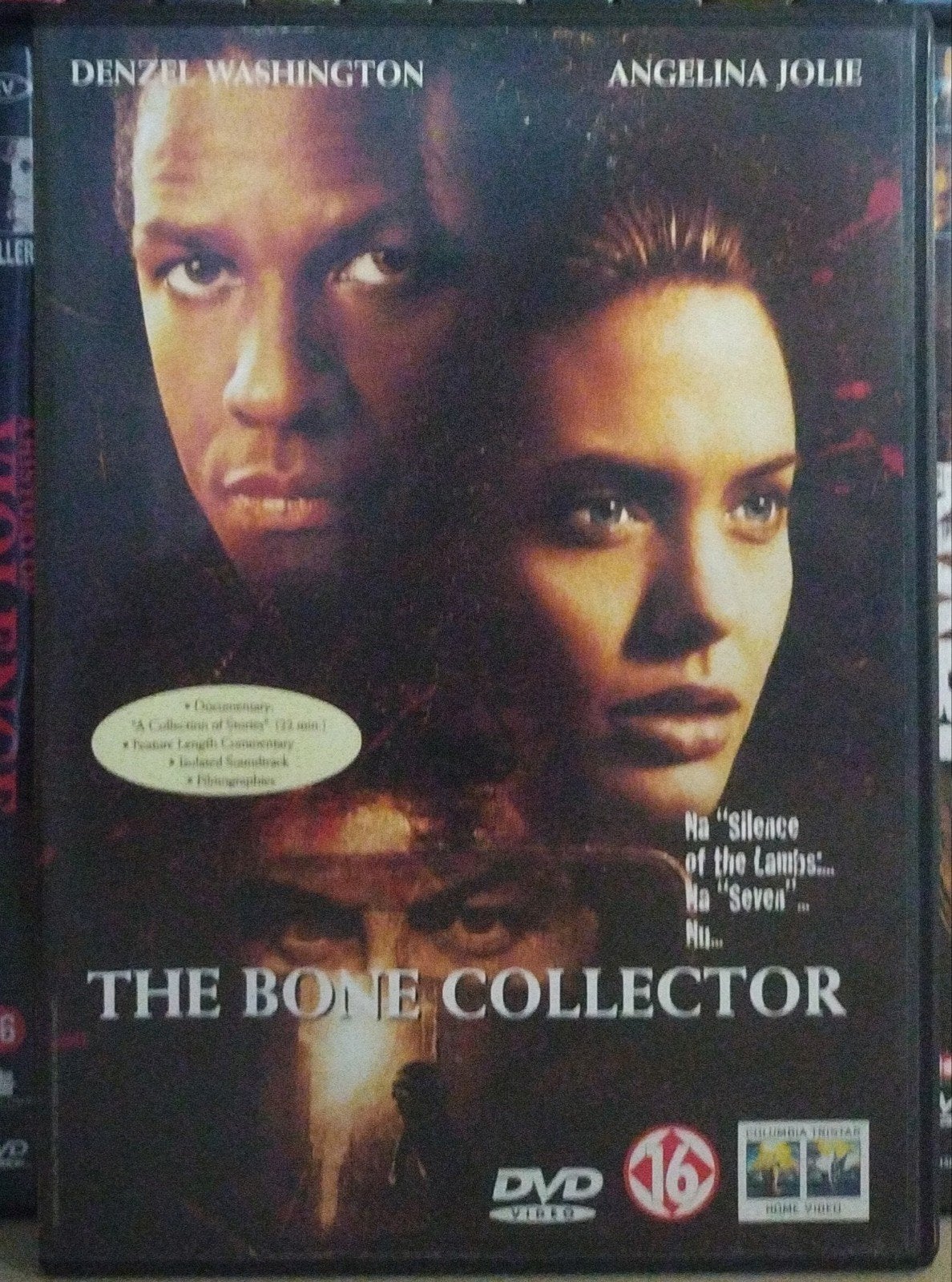 The Bone Collector DVD - Denzel Washington, Angelina Jolie, Psychologische thriller, Vanaf 16 jaar, Bonusmateriaal, Nederlands