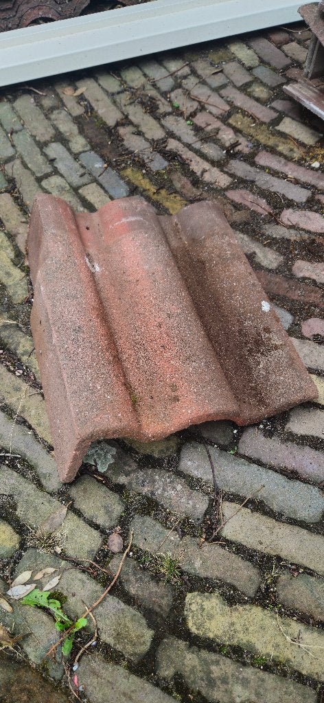Neroma speciale pannen herfstkleur+ 5 kantpannen rechts rood, Doe-het-zelf en Verbouw, Dakpannen en Dakbedekking, Ophalen, Gebruikt