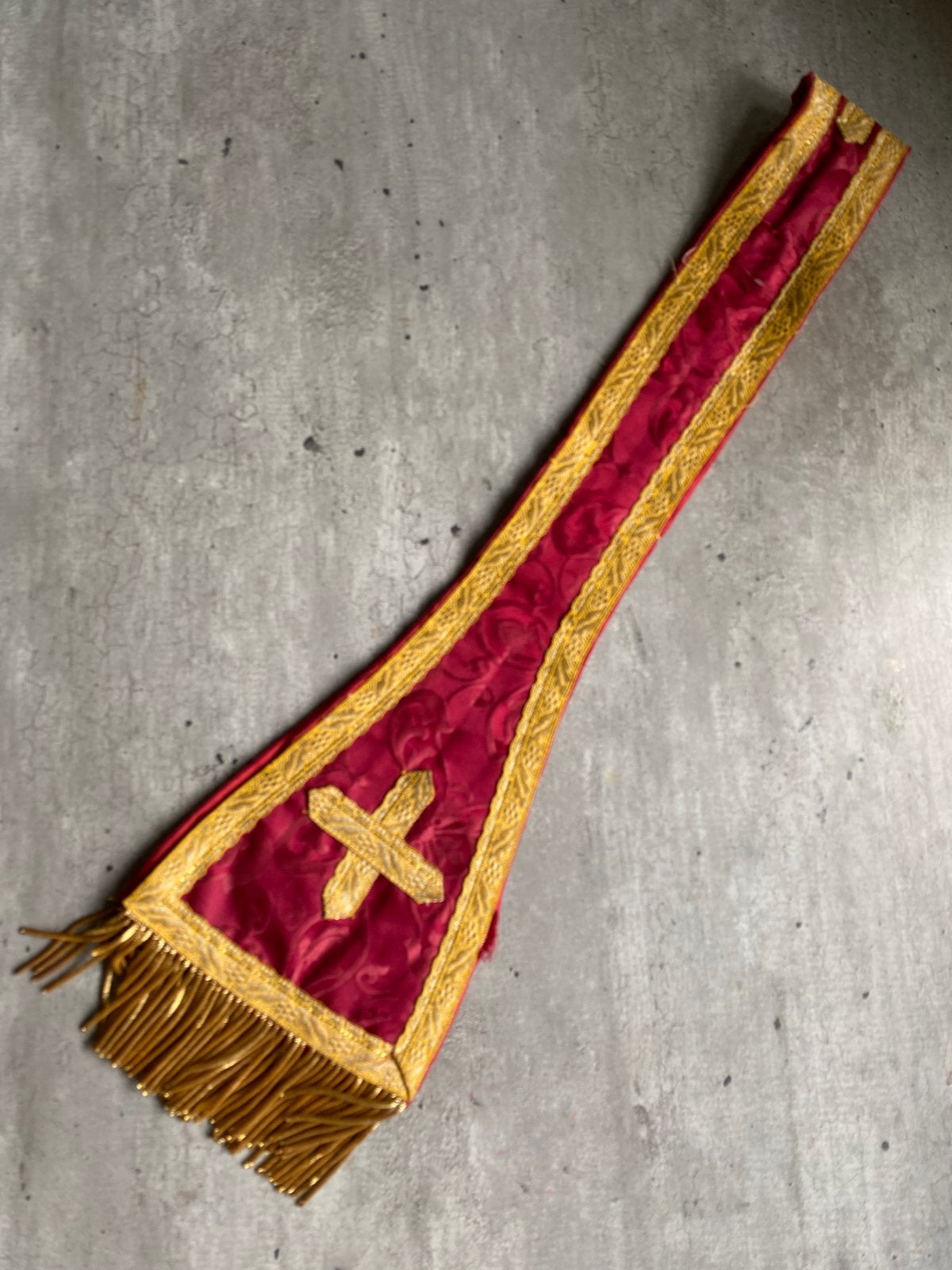 Antieke armstola Maniple 50cml. 6>13,5br., Antiek en Kunst, Ophalen of Verzenden