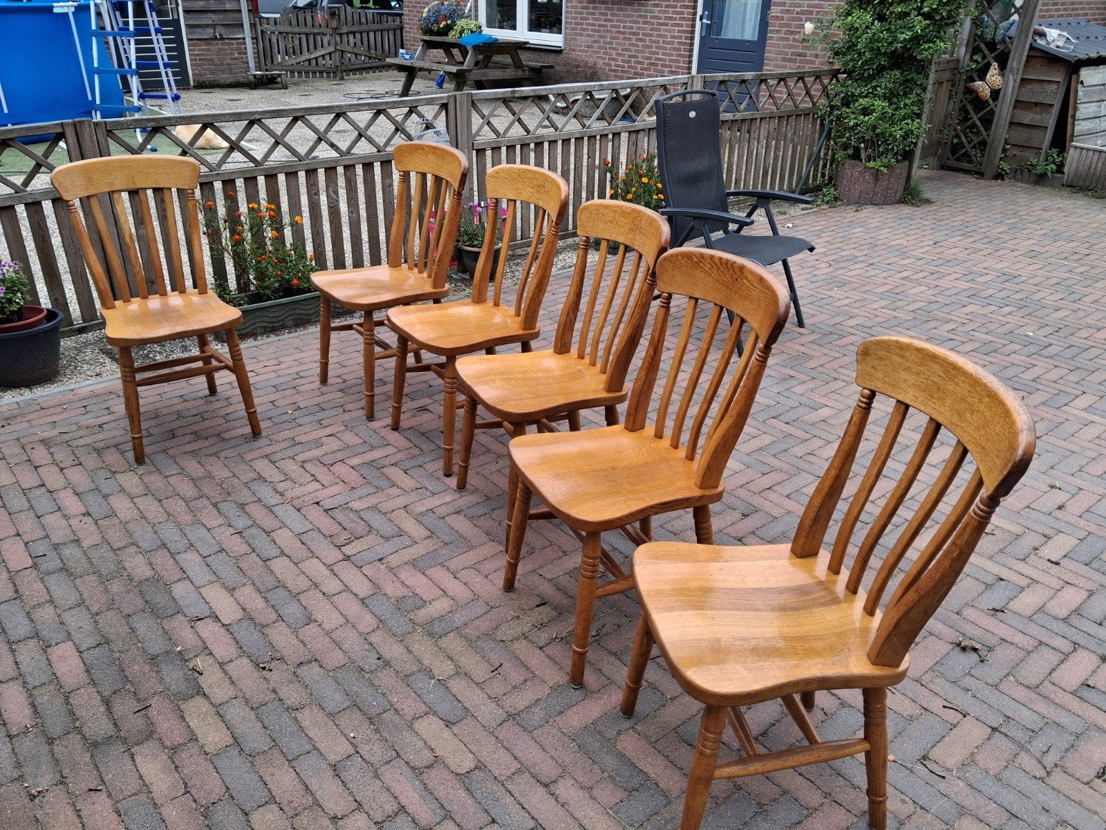 Houten stoelen te koop, Ophalen, Gebruikt, Bruin