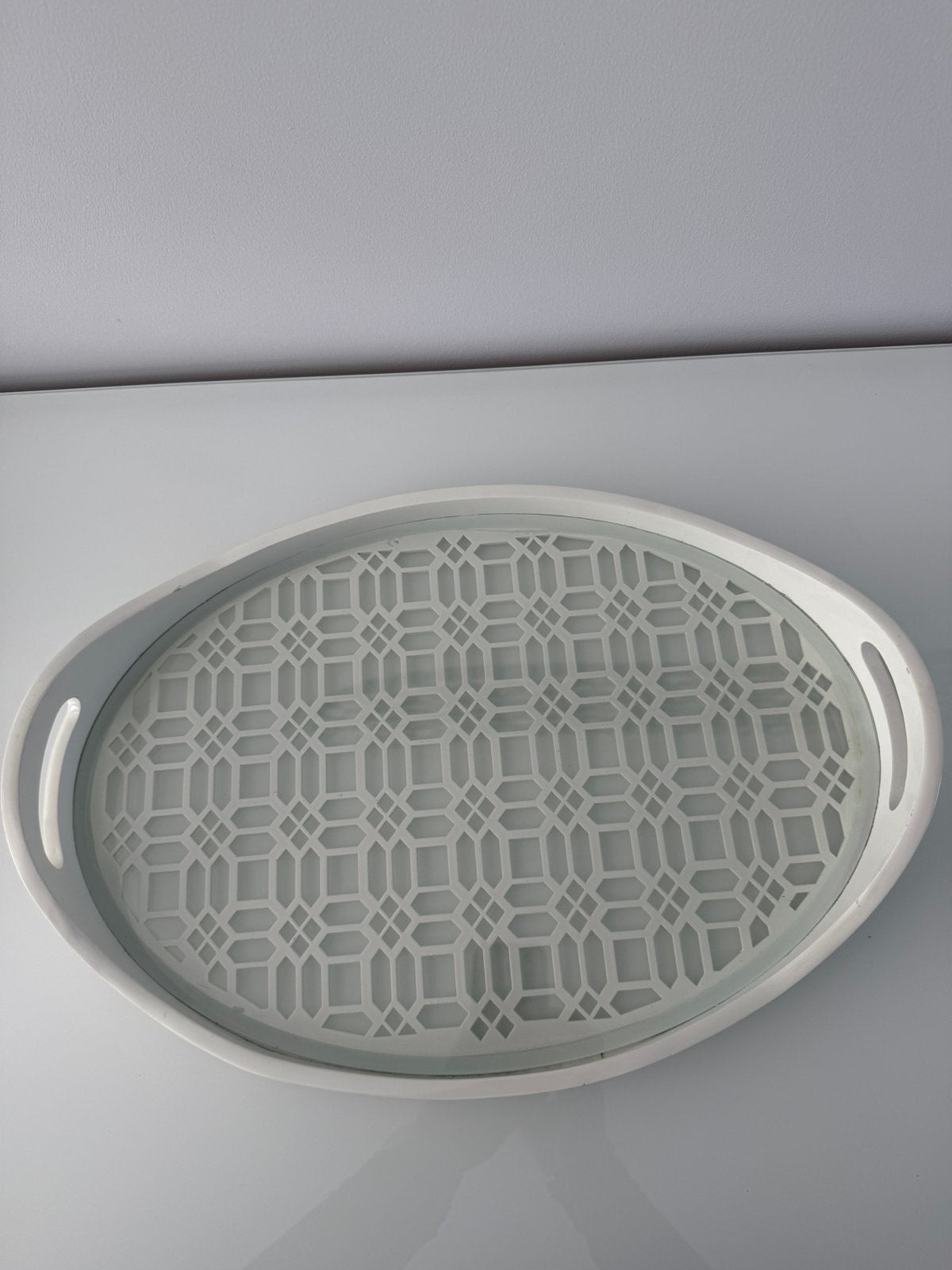 Zara Home dienblad glas en hout groot, Huis en Inrichting, Woonaccessoires | Dienbladen, Ophalen of Verzenden, Nieuw, Rechthoekig