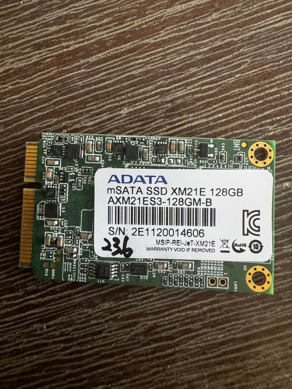 ADATA mSATA SSD XM21E 128GB - Snelle Opslag, Intern, Gebruikt, Ophalen of Verzenden, Laptop