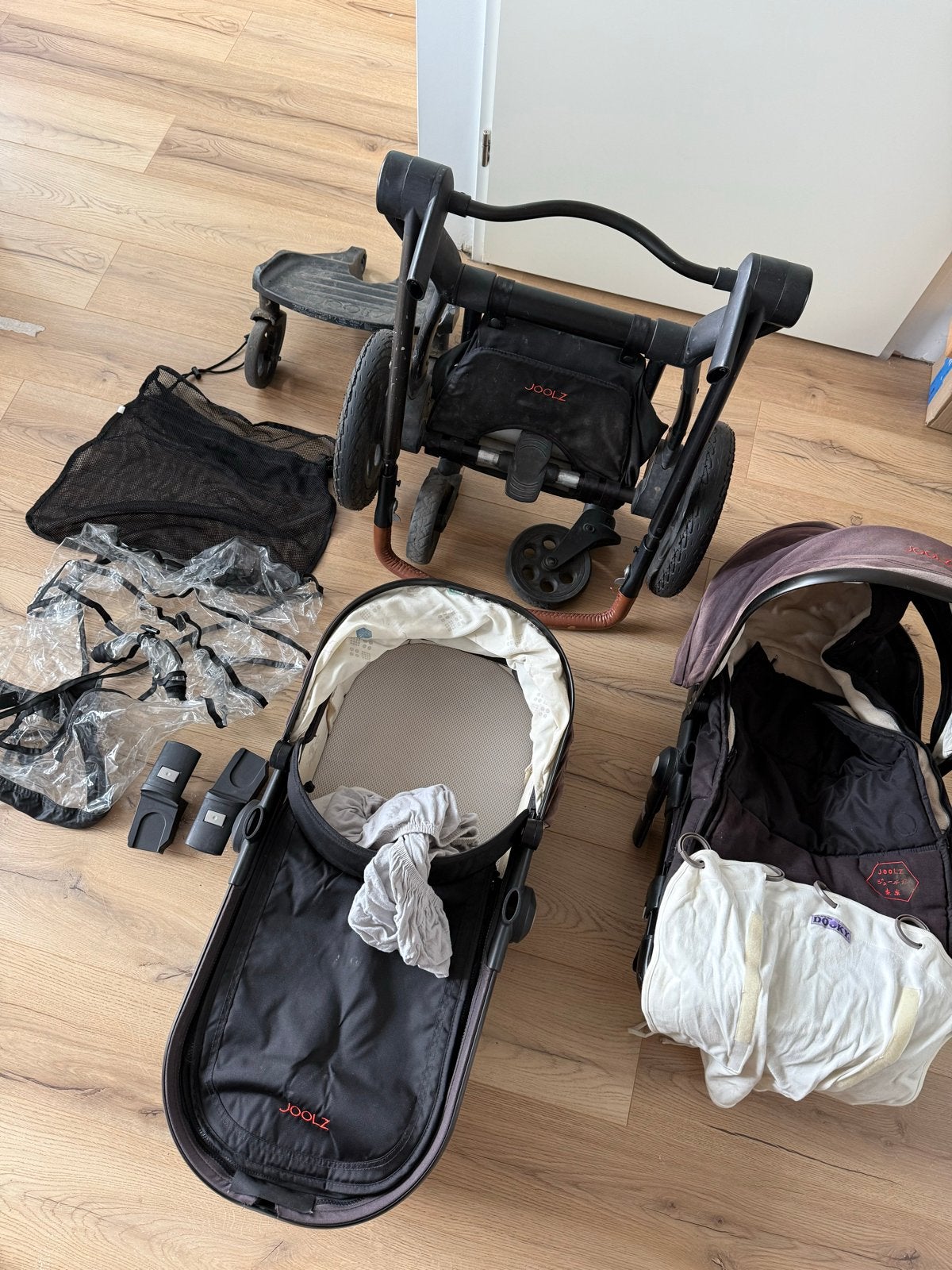Joolz kinderwagen, reiswieg, meerijdplankje supercompleet!, Kinderen en Baby's, Ophalen, Gebruikt, Combiwagen, Met reiswieg