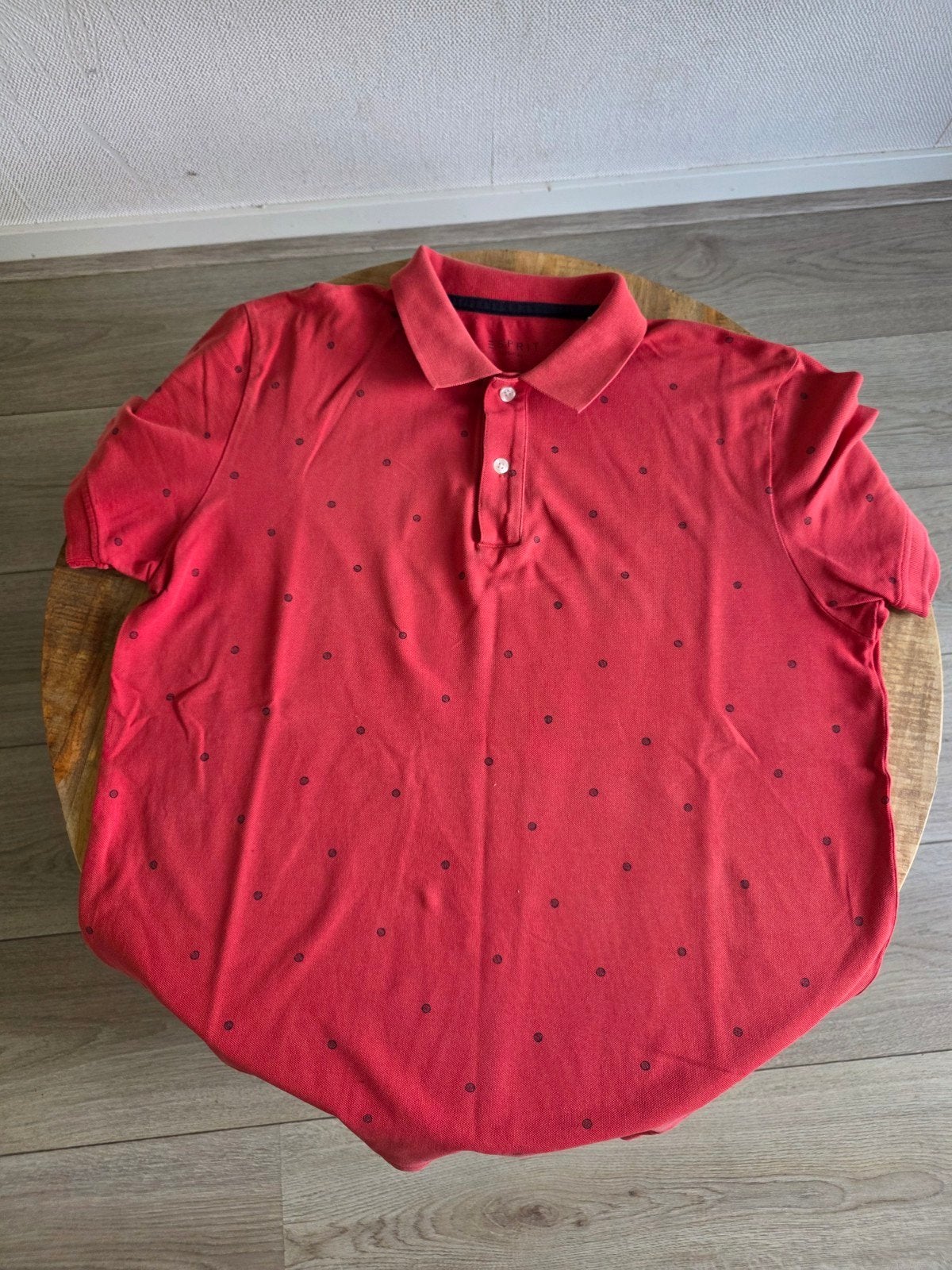 Esprit rood poloshirt met stippen, maat S, Maat 52/54 (L), Ophalen of Verzenden, Zo goed als nieuw, Esprit