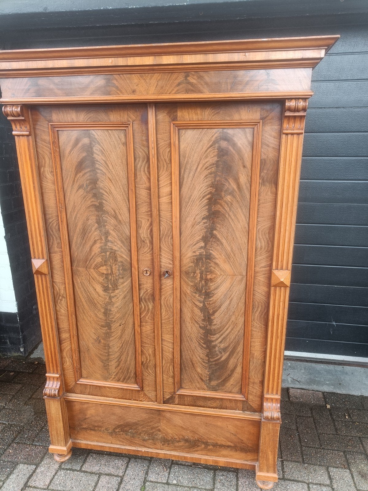 Antieke legkast - Prachtige houten kast met legplanken, Ophalen