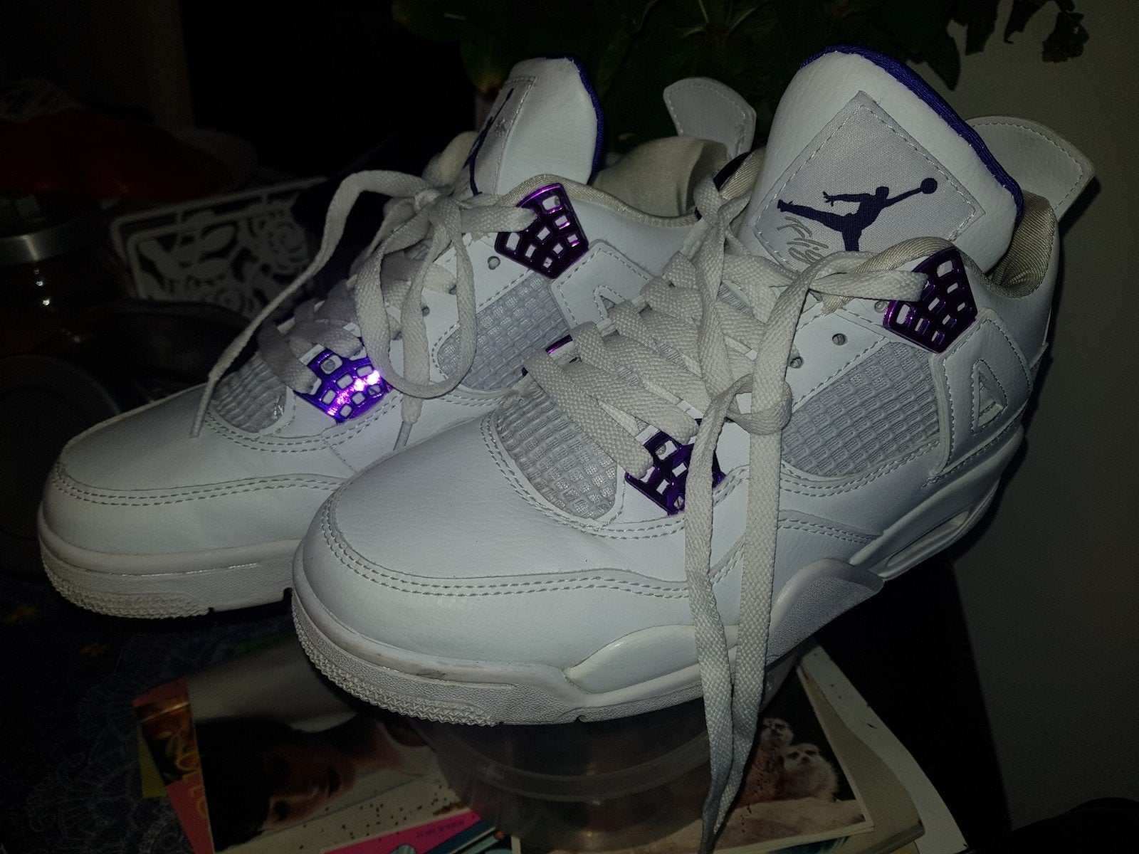 Nike air jordan 4 retro metallic purple dames sneakers mt 40, Kleding | Dames, Schoenen, Nike Air Jordan, Wit, Ophalen of Verzenden