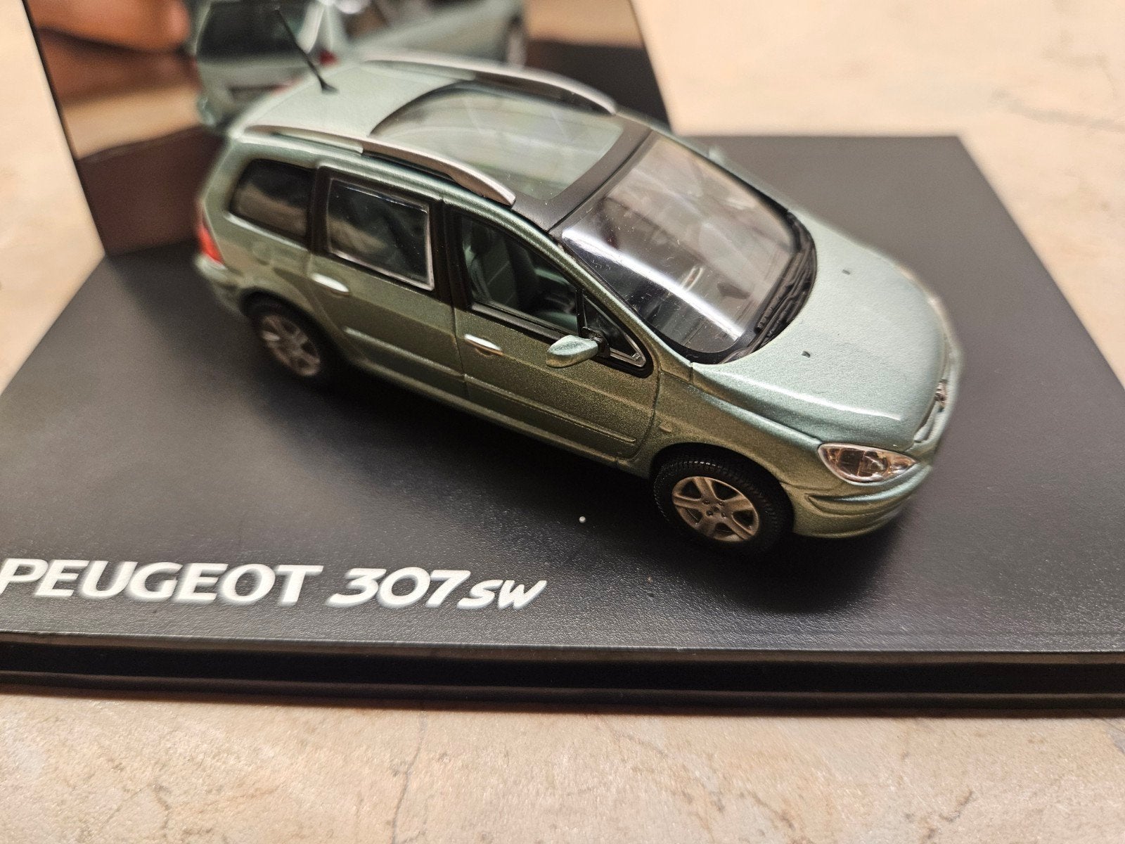 Norev Peugeot 307SW 2005 Light Green Metallic 1:43, Ophalen of Verzenden, Nieuw, Auto, Norev