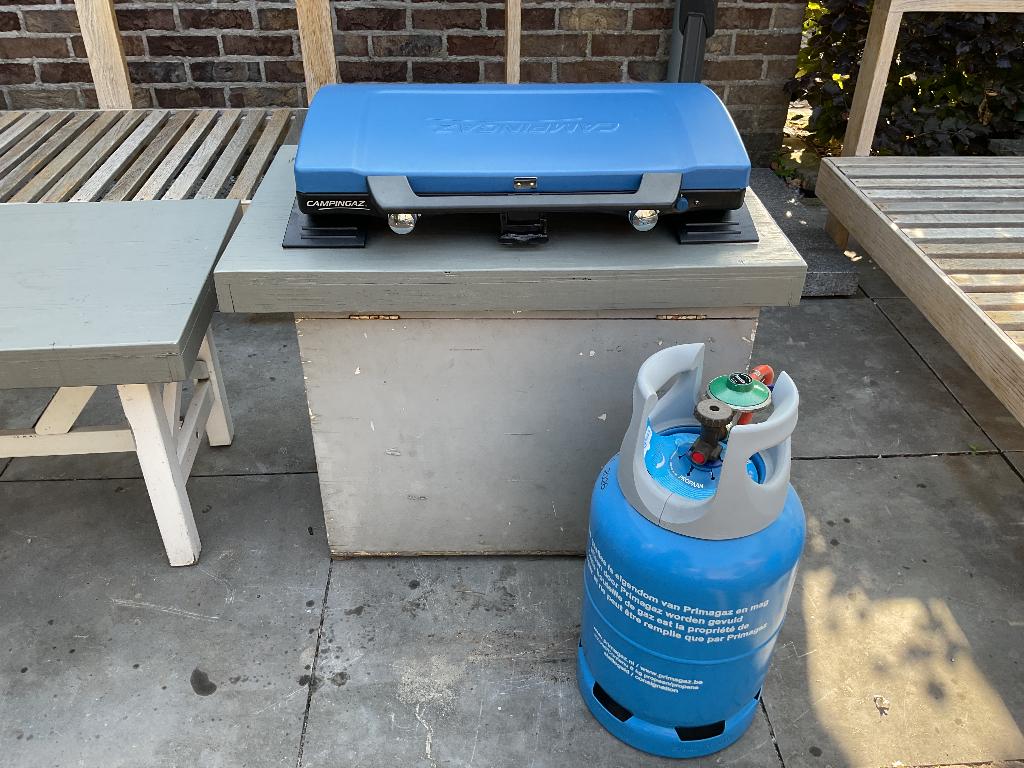 compacte Campingaz 400-SG incl gasfles zgan, Ophalen, Zo goed als nieuw