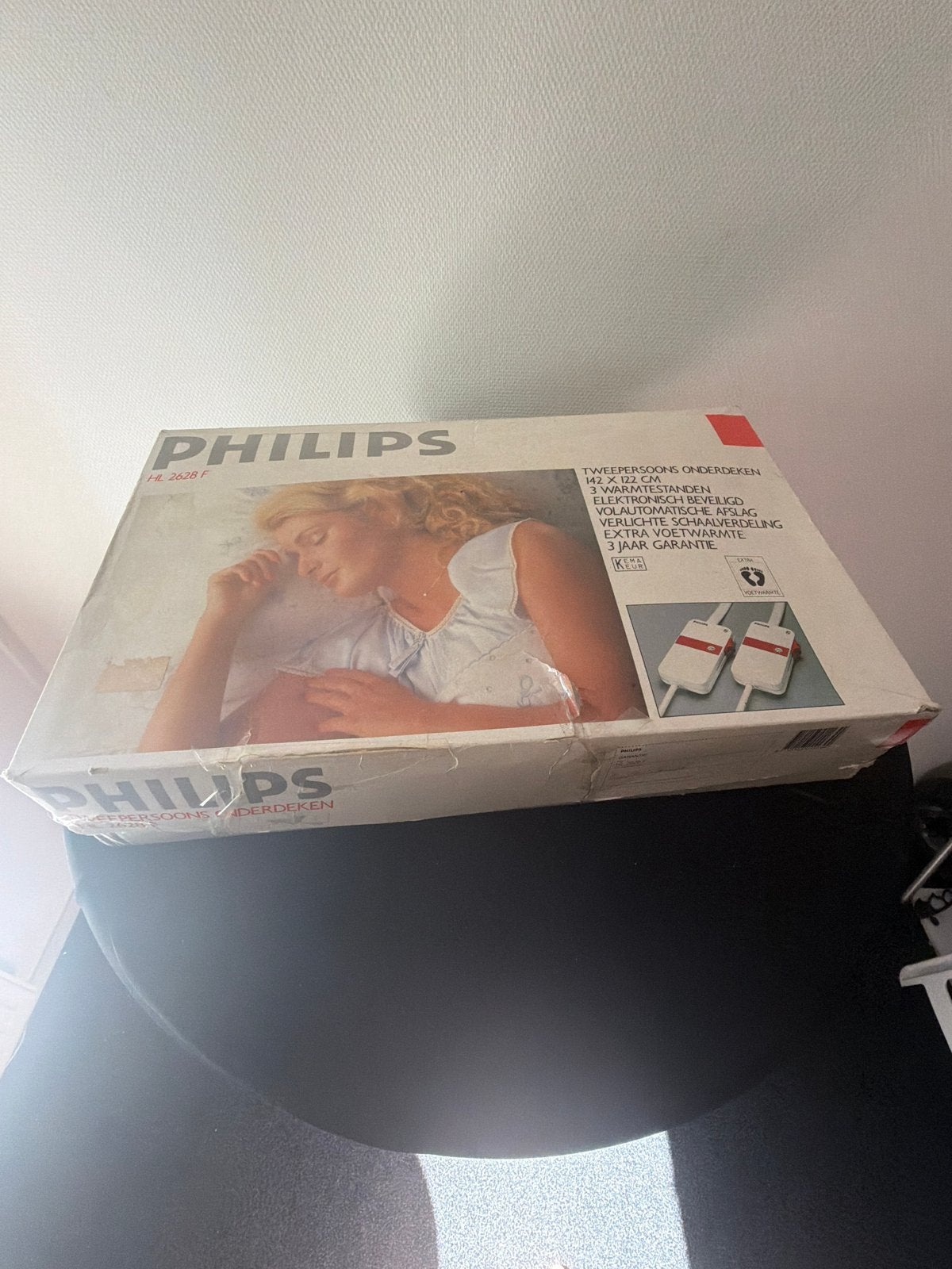 Philips tweepersoons onderdeken - werking onbekend, Ophalen, Gebruikt, Blauw, Overige materialen