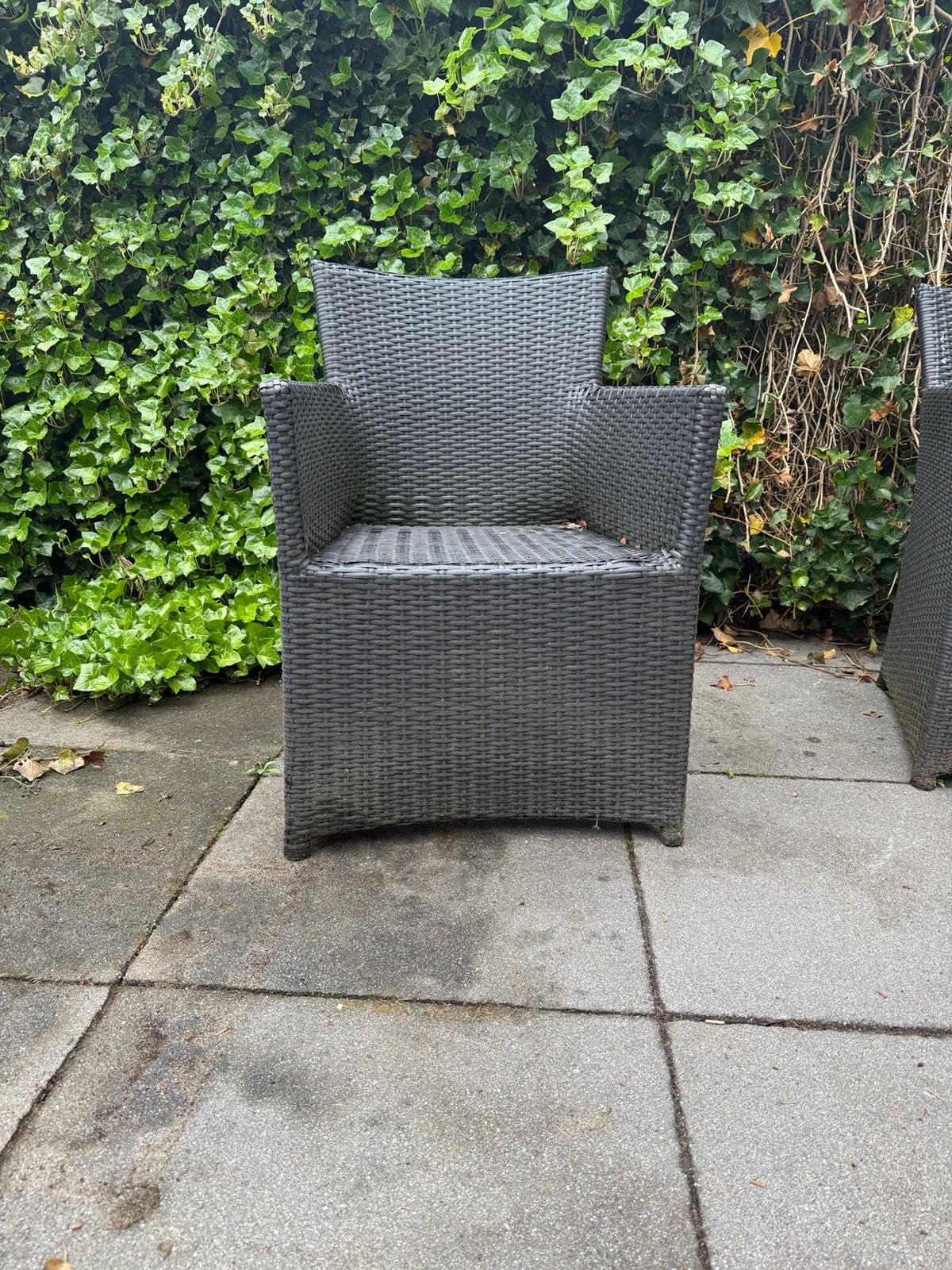Gratis af te halen - 6 wicker tuinstoelen, Ophalen, Zo goed als nieuw, Wicker