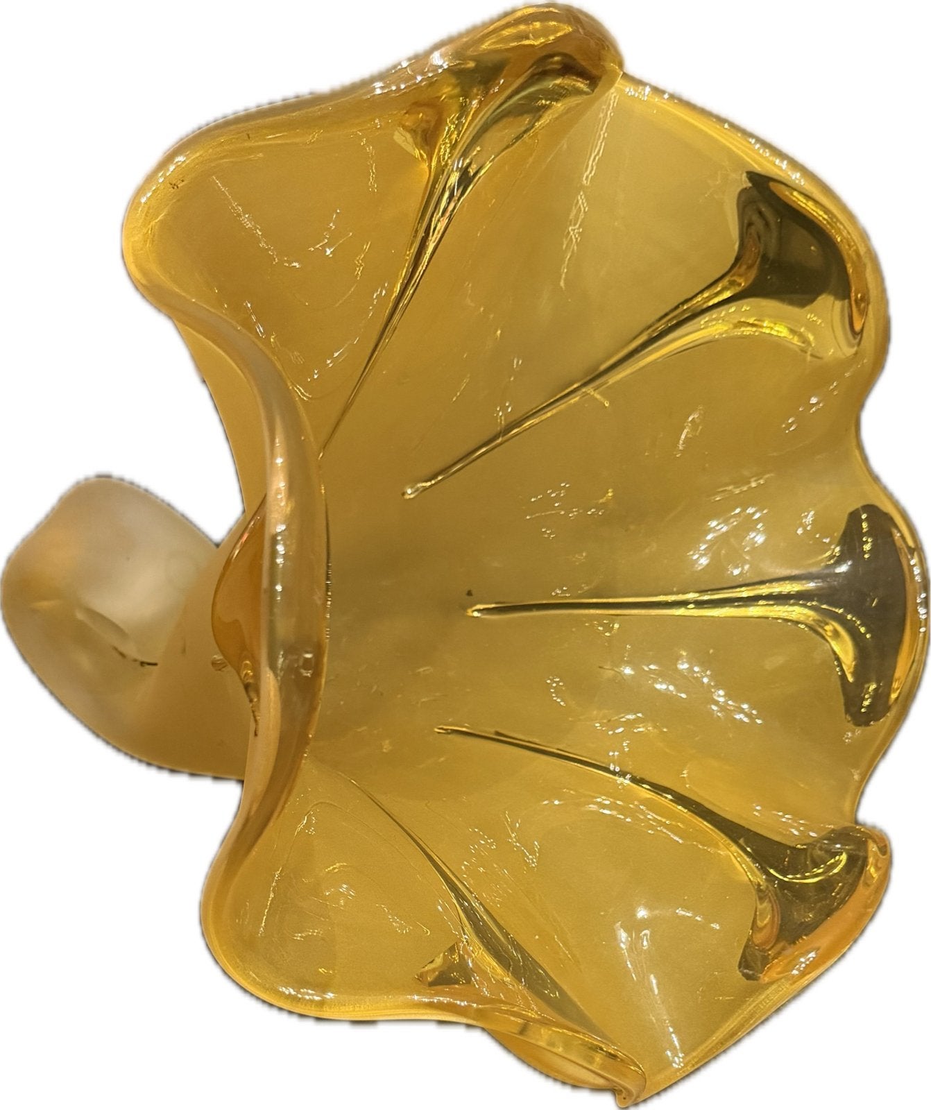 Unieke Murano glazen vaas, amberkleurig, handgemaakt, Ophalen of Verzenden