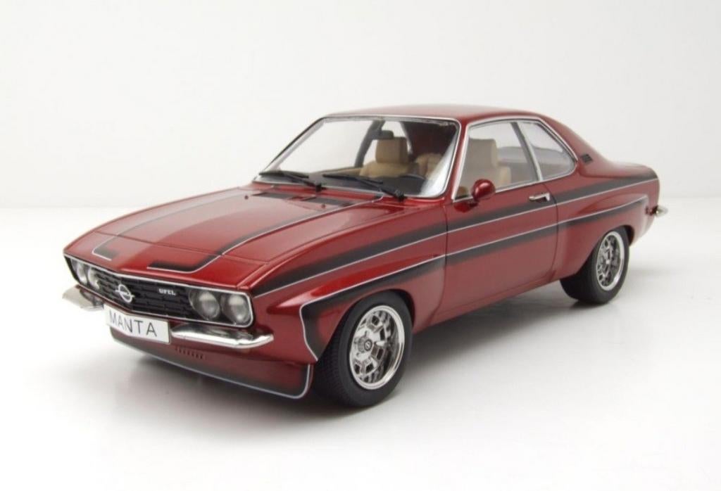 1:18 Opel Manta A Irmscher Donkerrood metallic uit 1974 MCG, Ophalen of Verzenden, Nieuw, Auto, Overige merken