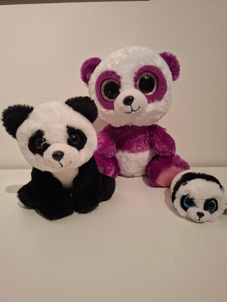 TY Beanie panda/panda familie, Overige typen, Ophalen of Verzenden, Zo goed als nieuw, Middelgroot (20 tot 80 cm)