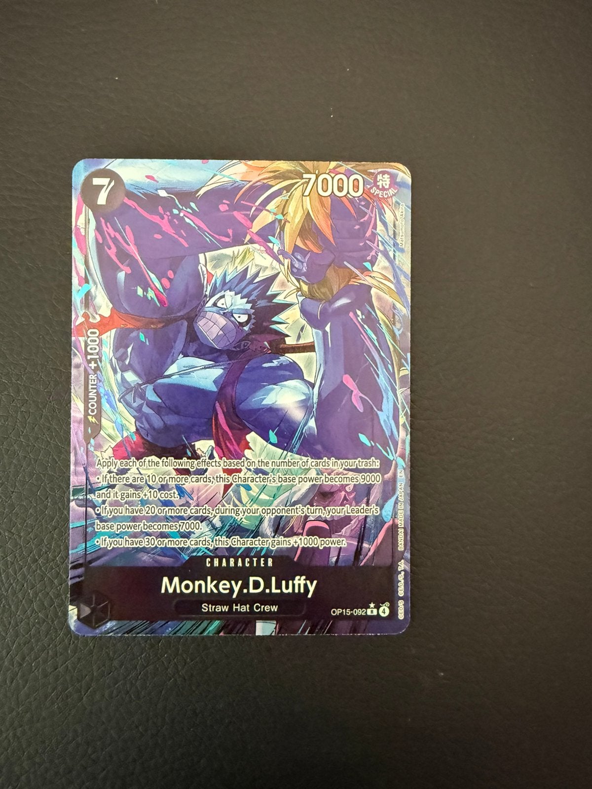Op15-092 aa one piece monkey d luffy, Ophalen of Verzenden, Zo goed als nieuw