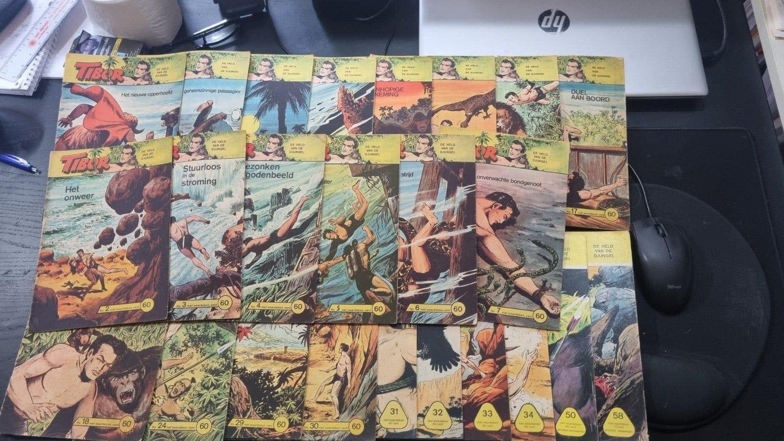 Tibor: De Held van de Jungle - Grote collectie stripboeken, Meerdere stripboeken, Ophalen of Verzenden, Gelezen