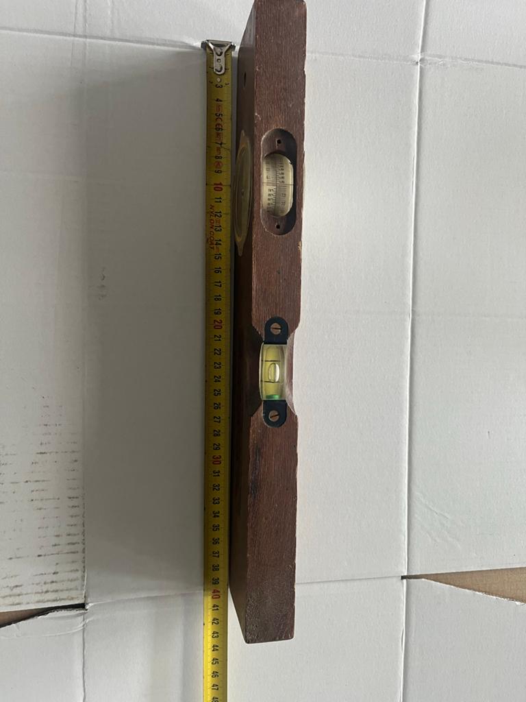 Vintage houten waterpas - Hans Diem KG, Made in Germany, Antiek en Kunst, Antiek | Gereedschap en Instrumenten, Ophalen of Verzenden
