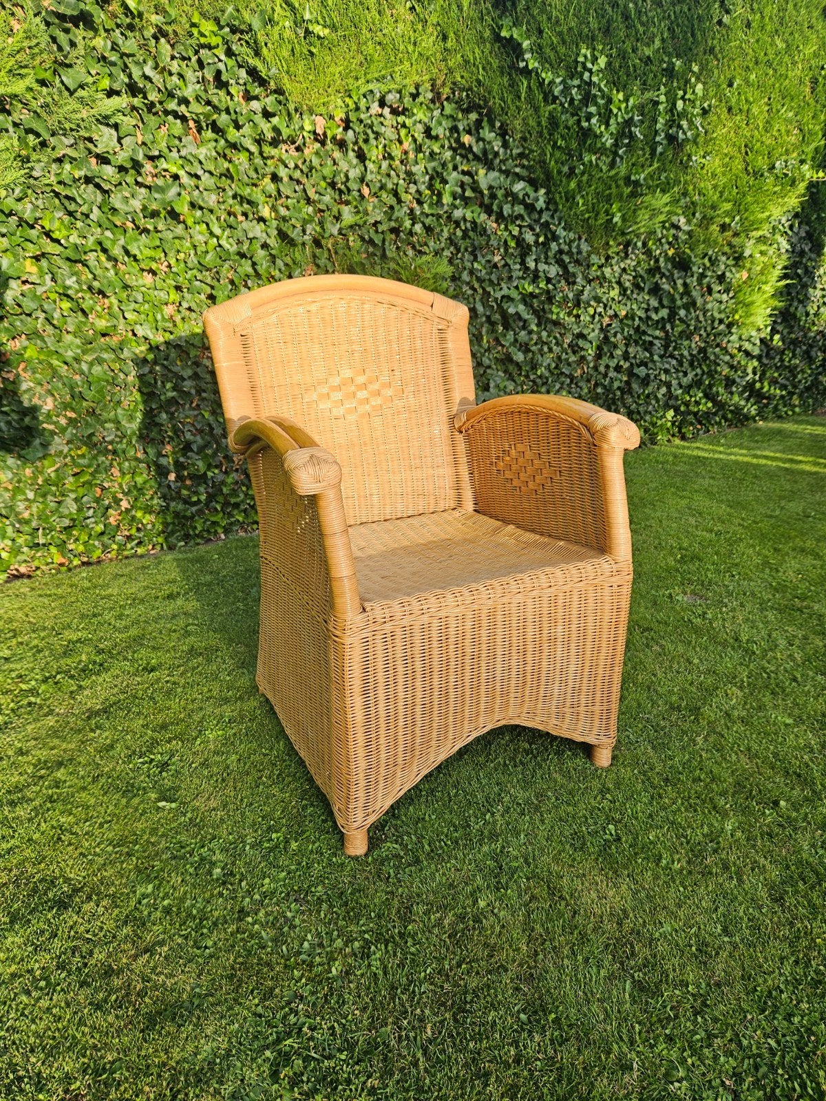Rotan stoel met armleuningen, Ophalen