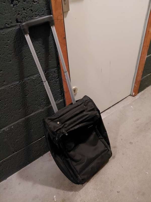 TravelZ Handbagage Koffer 51cm Opvouwbaar Zwart, Wieltjes, Gebruikt, 50 tot 60 cm, Ophalen of Verzenden