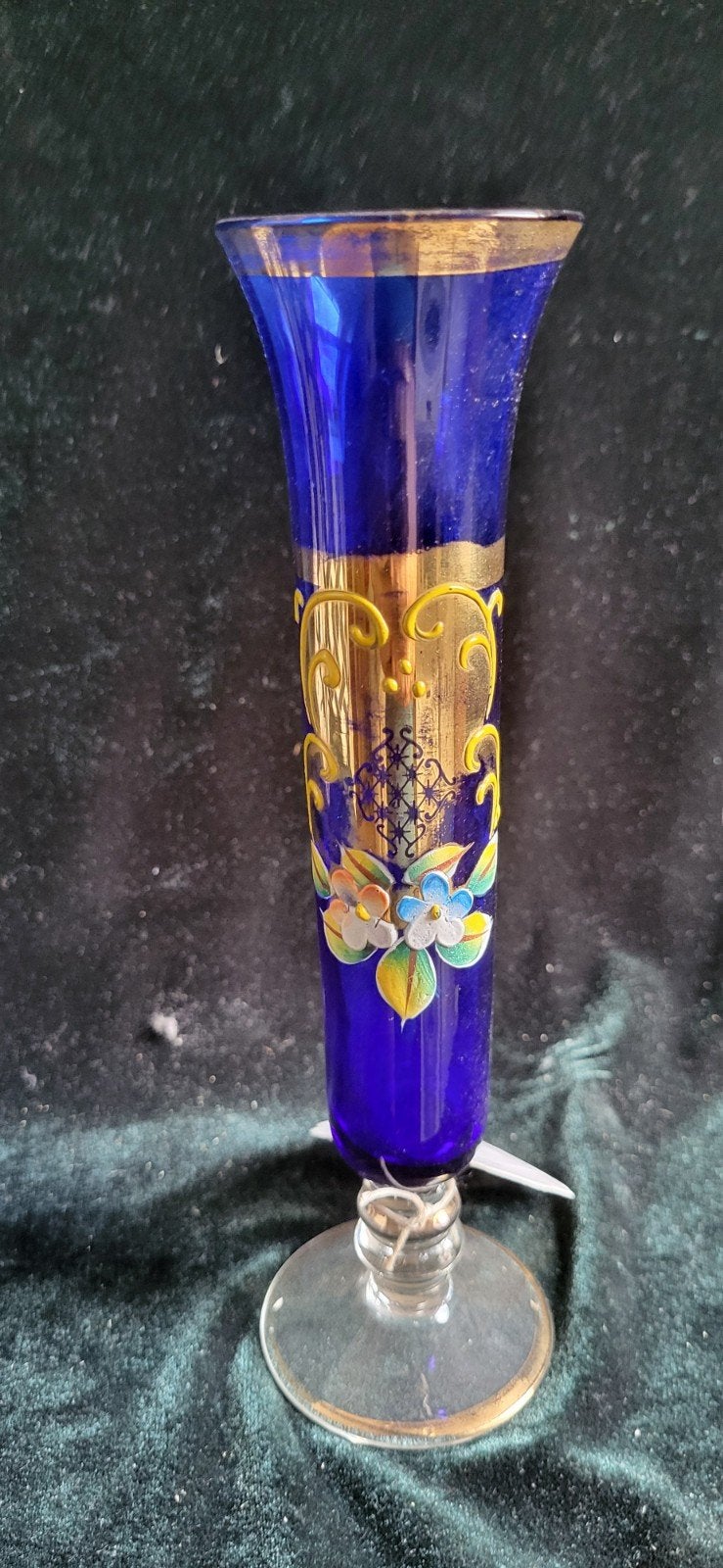 Murano Vaasje 20.5 cm - Handbeschilderd met Bladgoud, Antiek en Kunst, Antiek | Vazen, Ophalen of Verzenden
