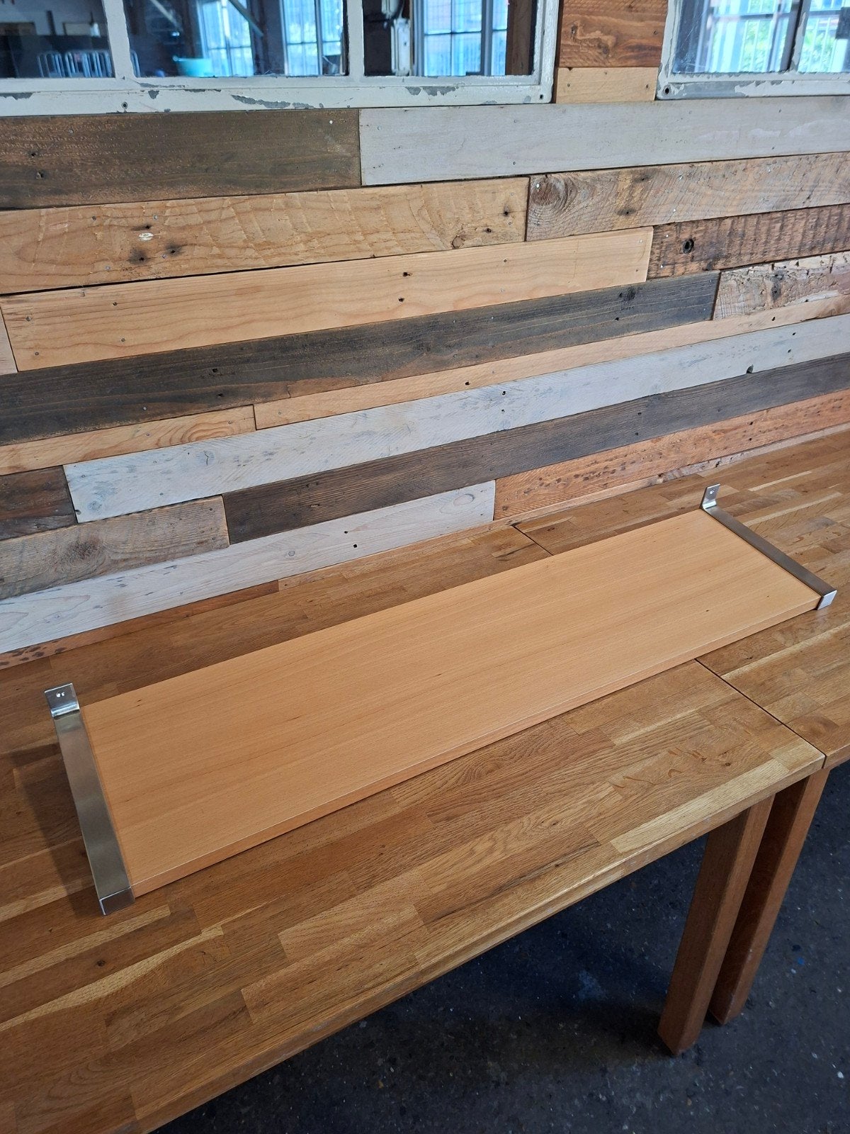 Ikea JÄRPEN plank met beugels - 120x28x2,5 cm, Ophalen
