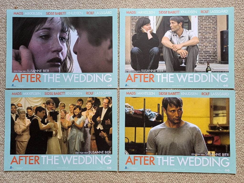 AFTER   THE   WEDDING   NED.     lobbycard set., Verzenden, Nieuw, A1 t/m A3, Film en Tv