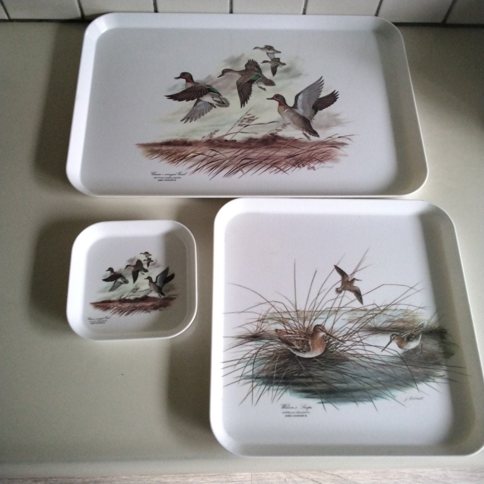 Groot en klein dienblad James Lockhart  eenden, Huis en Inrichting, Woonaccessoires | Dienbladen, Ophalen of Verzenden, Hout