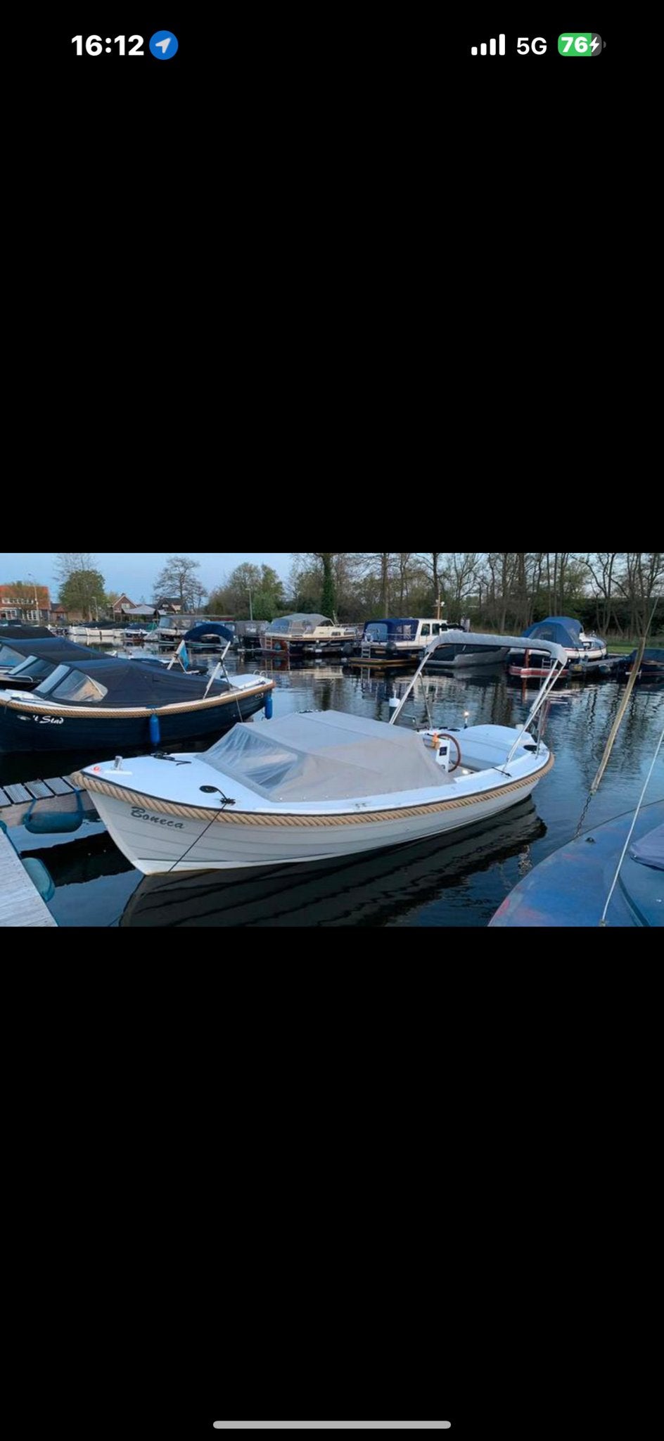 Nette sloep met buiskap en zonnedek, Binnenboordmotor, Tot 1.00 meter, Diesel, Buiskap