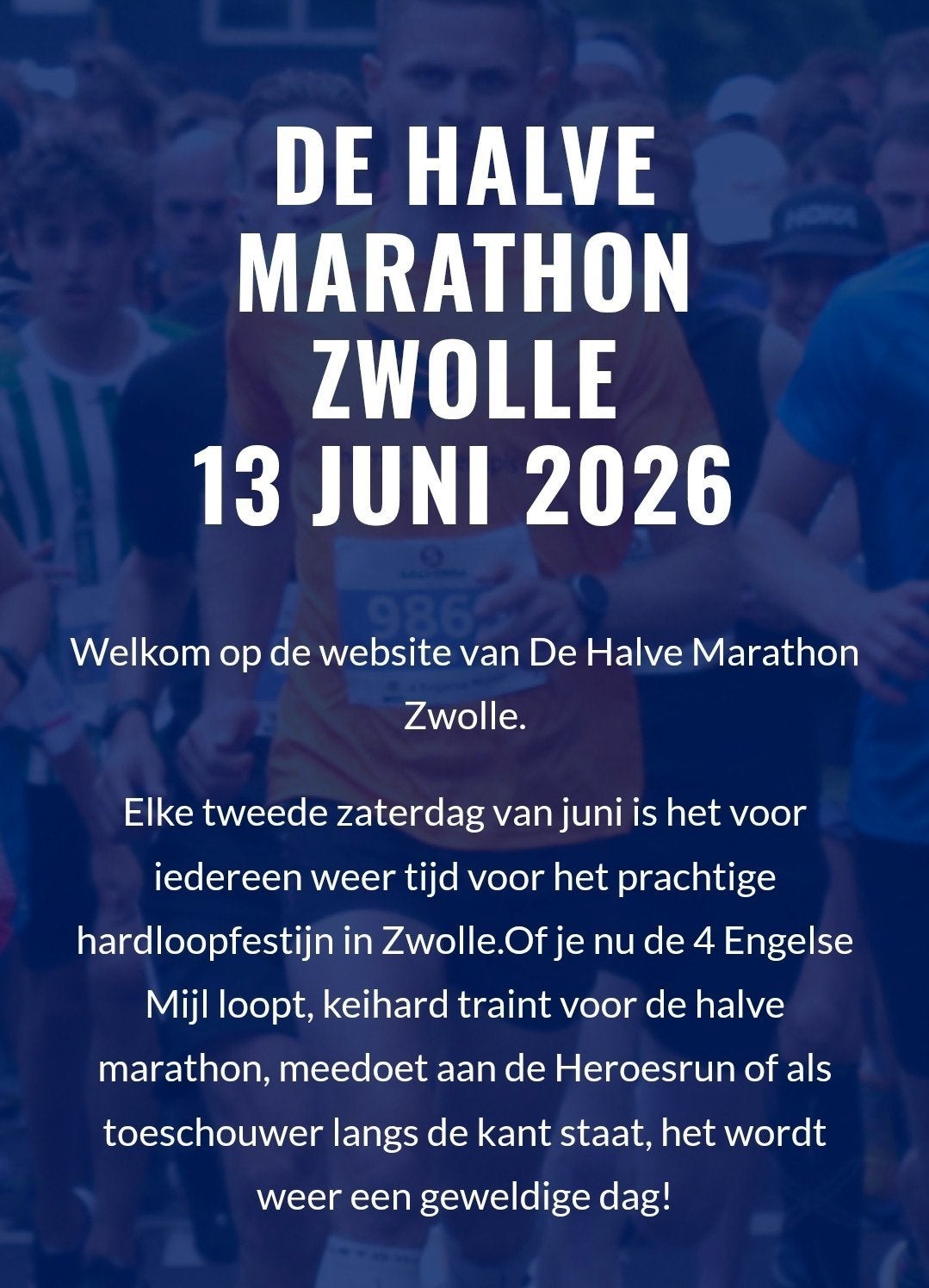 Ticket te koop Halve Marathon Zwolle, Eén persoon