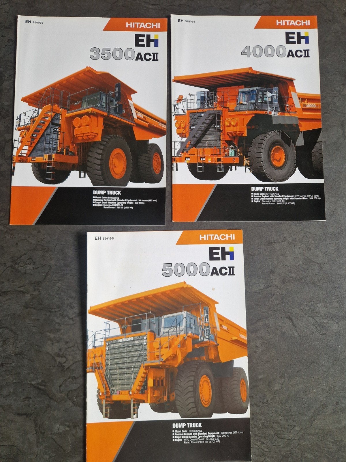 Hitachi EH3500ACII, EH4000ACII, EH5000ACII Dump Folder, Ophalen of Verzenden, Gelezen, Hitachi Construction Machinery Co., Ltd.