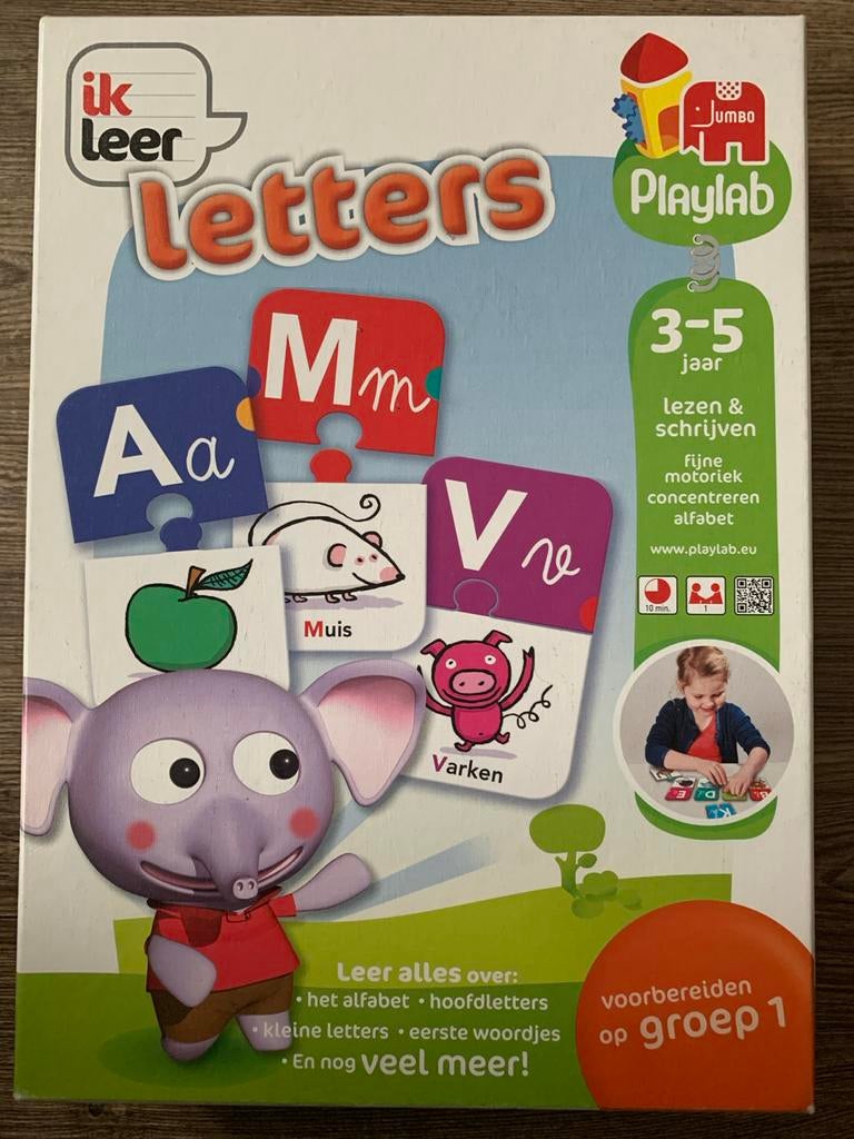Jumbo Playlab Ik Leer Letters - Educatief Spel 3-5 jaar, Ophalen, Zo goed als nieuw, Taal en Lezen