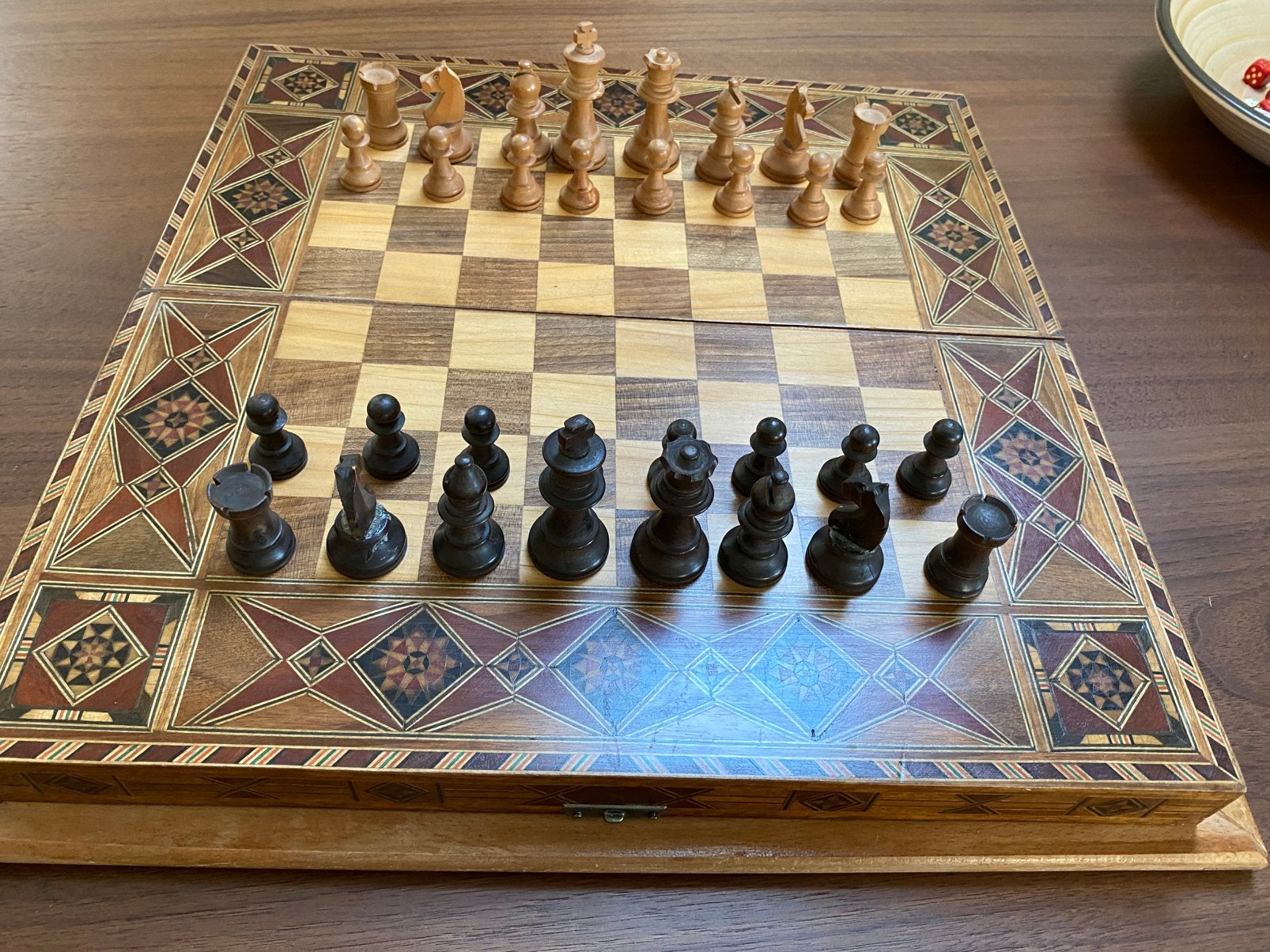 Schaakspel backgammon, Ophalen of Verzenden, Zo goed als nieuw