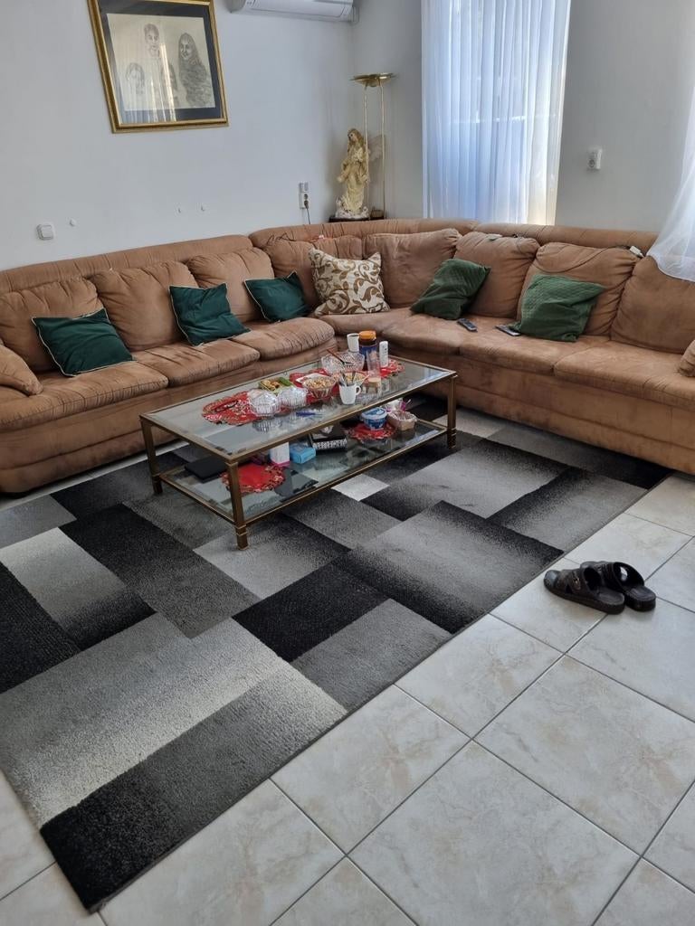 Comfortabele Hoekbank - Bruin Stof vanaf 25mei beschikbaar, Huis en Inrichting, Banken | Bankstellen, Ophalen, Gebruikt, 100 tot 125 cm