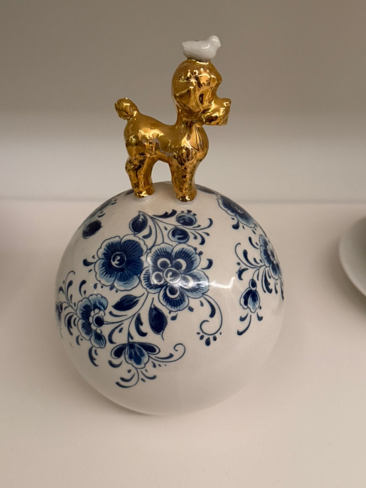 Lammers & Lammers Poedelvaas klein van porselein, Wit, Ophalen of Verzenden, Overige materialen, 14 cm