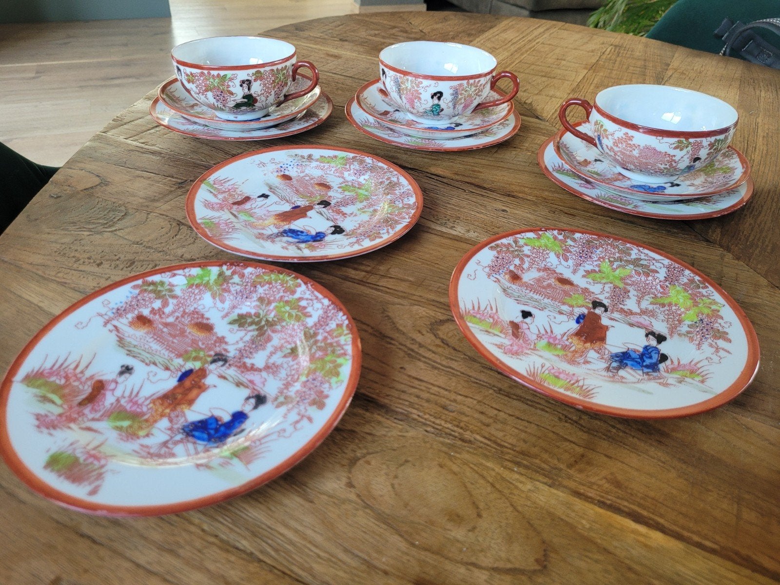 Vintage Japans Kutani Geisha Theeservies (model 8620), Ophalen of Verzenden