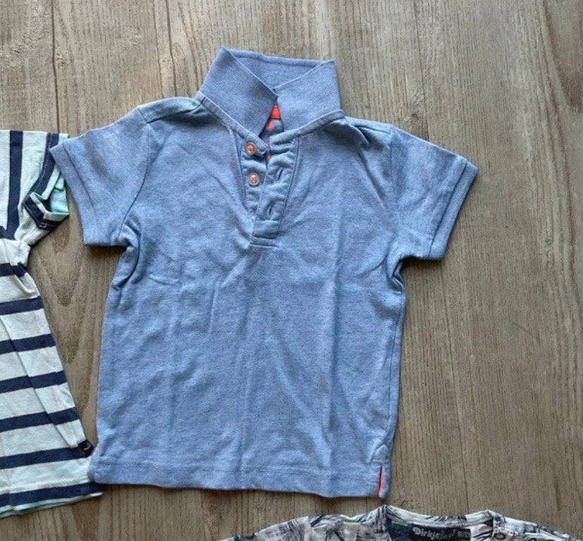 Blauw polo shirtje maat 80 voor jongen, Ophalen, Gebruikt, Jongetje, Shirtje of Longsleeve
