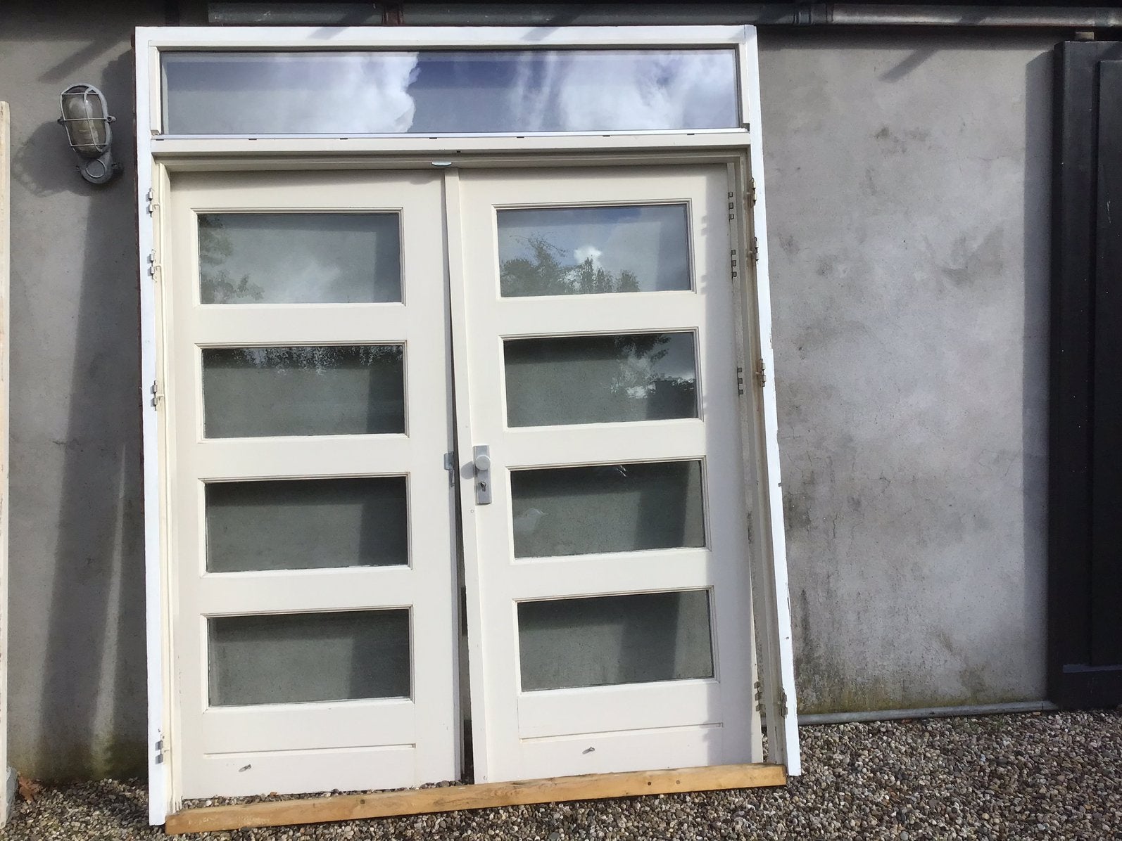 PUI openslaande dubbele deuren met KOZIJN serre Tiny house, Doe-het-zelf en Verbouw, Deuren en Horren, Ophalen, Gebruikt, Buitendeur