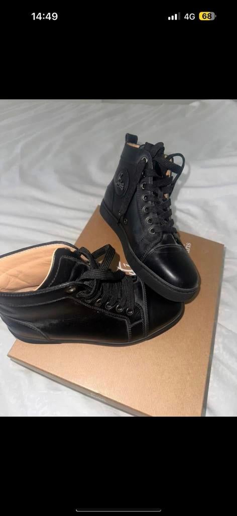 Christian Louboutin Sneakers Zwart Maat 35,5, Ophalen of Verzenden, Zo goed als nieuw, Zwart, Sneakers of Gympen