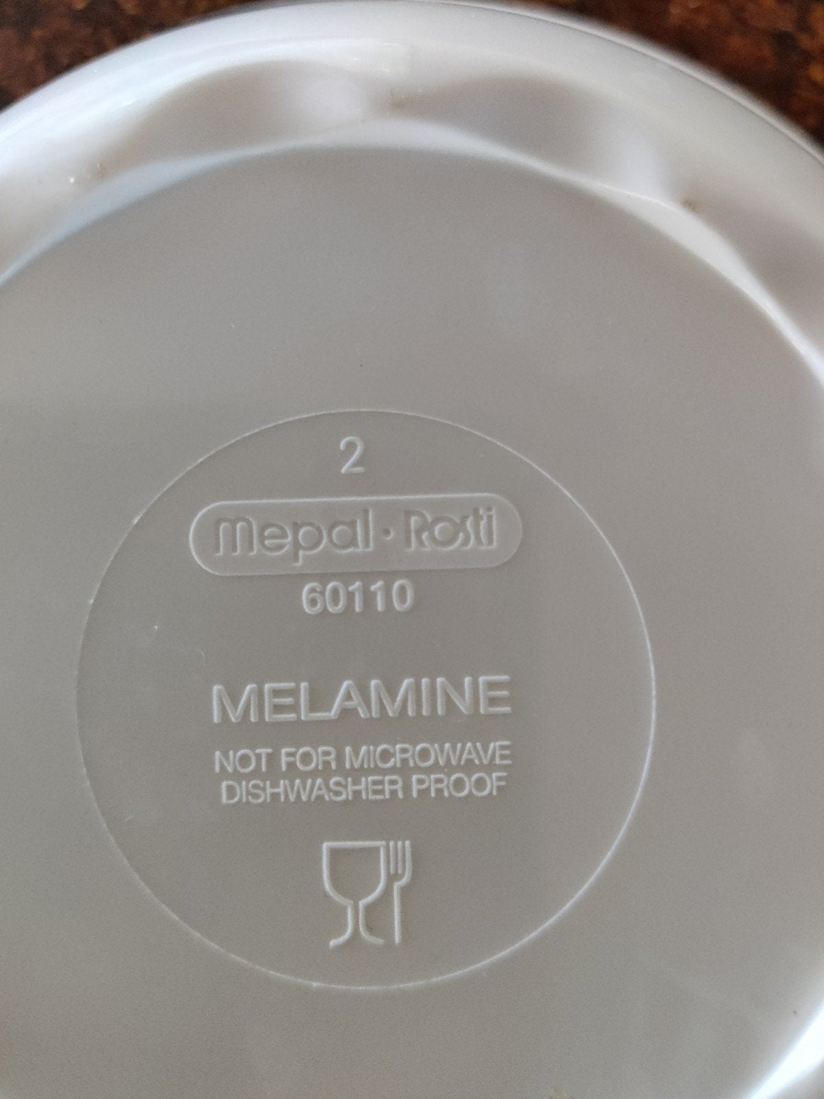 mepal rosti melamine servies Janneke Brinkman blauw/wit, Ophalen of Verzenden, Gebruikt