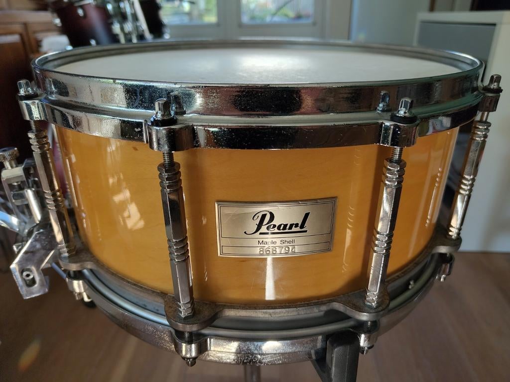 Pearl Free Floating Snare 14"x6,5" (5" Maple) - 1e gen., Muziek en Instrumenten, Ophalen, Gebruikt, Trommel