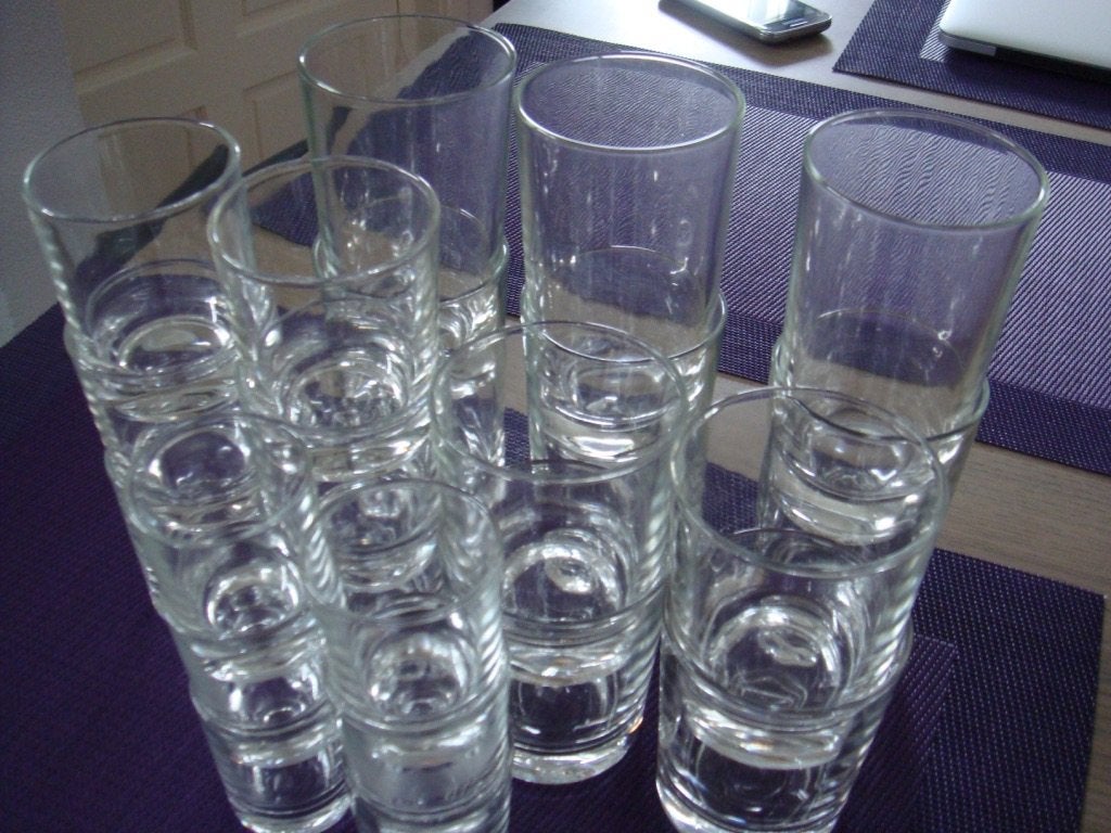 NIEUW: set stevige glazen. Allerlei formaten., Glas of Glazen, Ophalen of Verzenden, Overige stijlen, Glas